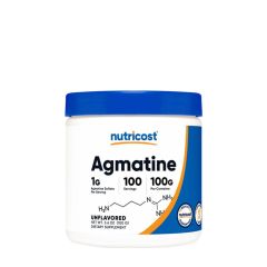 Agmatin-szulfát por, Nutricost Pure Agmatine Sulfate Powder, 100 g, ízesítetlen íz