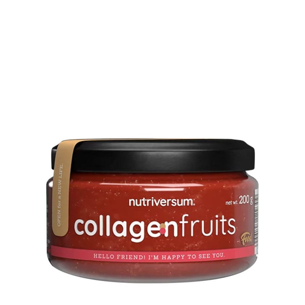 Kollagén italpor, Nutriversum Collagen Fruits, 200 g, eper íz