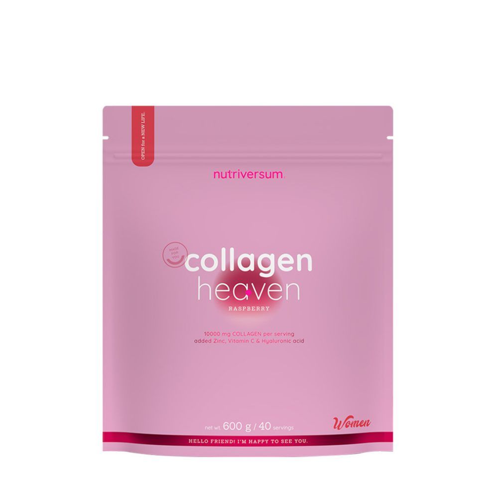 Kollagén italpor, Nutriversum Collagen Heaven, 600 g, málna íz