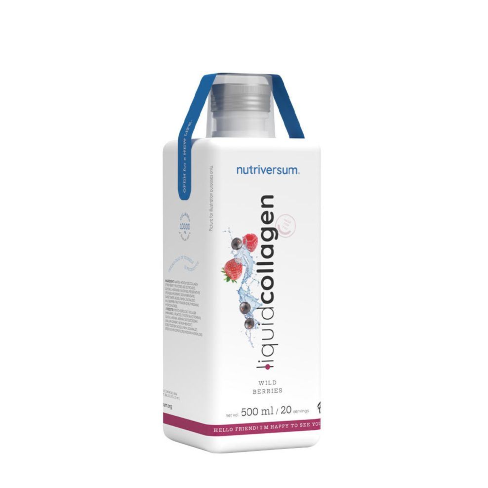 Kollagénes ital vadbogyós ízzel, Nutriversum Collagen Liquid - Wild Berries, 500 ml