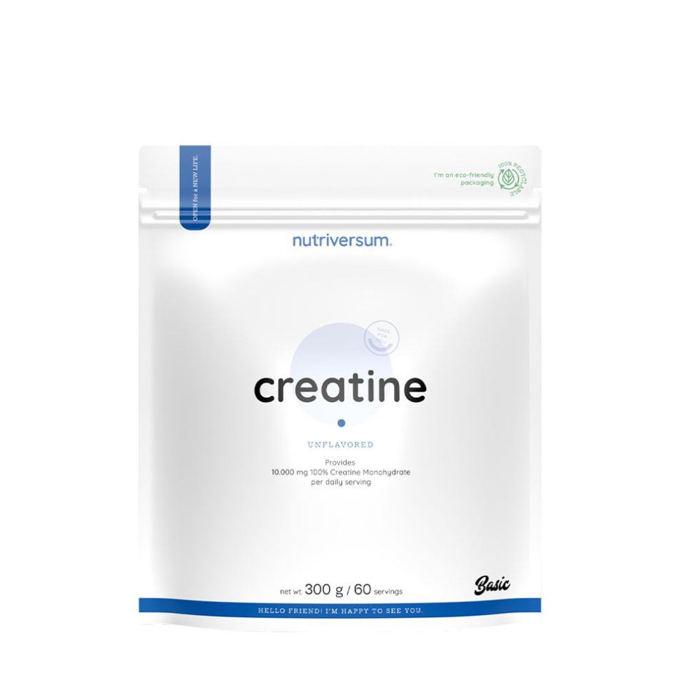 Kreatin-monohidrát, Nutriversum Creatine - BASIC, 300 g, ízesítetlen íz