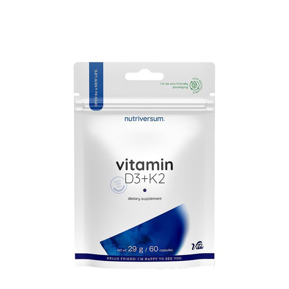 D3- és K2-vitamin, Nutriversum D3 + K2 Vitamin, 60 kapszula