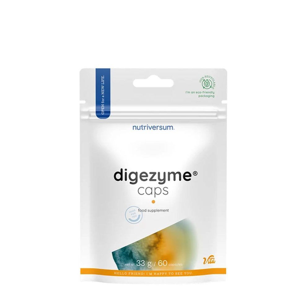 Emésztőenzim-komplex kapszula, Nutriversum Digezyme® Digestive Enzyme Capsule, 60 kapszula