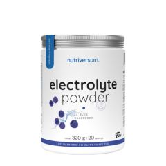 Elektrolit italpor, Nutriversum Electrolyte Powder, 320 g, kék málna íz