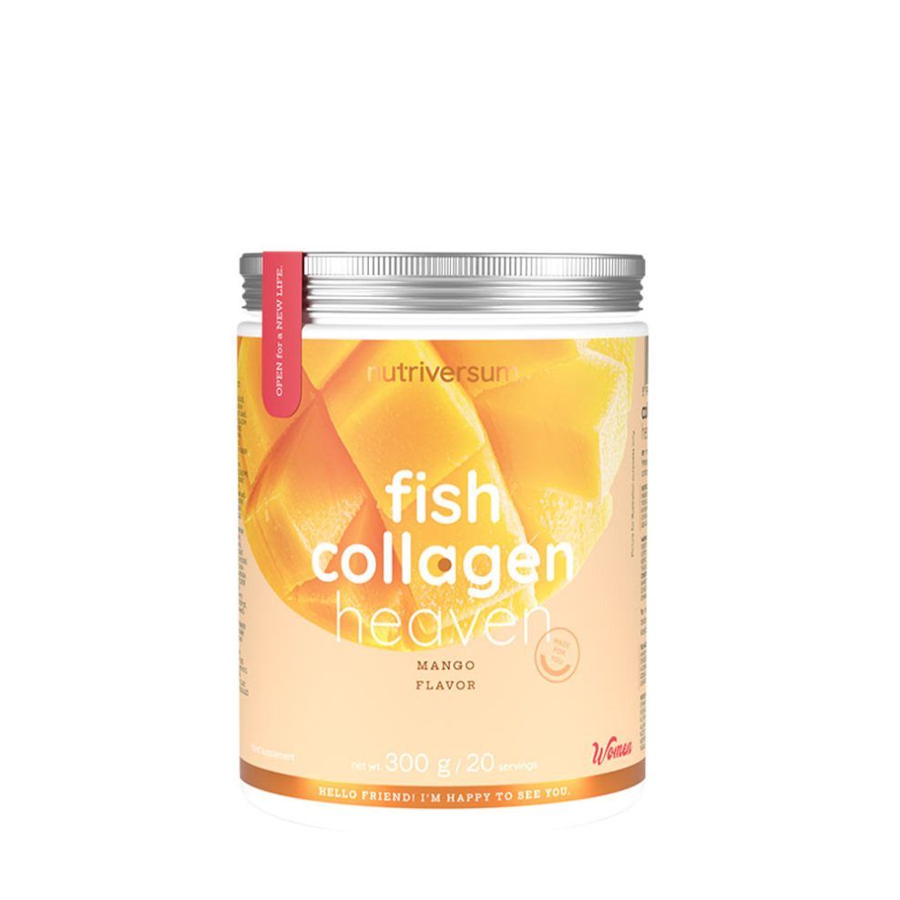Hal kollagén italpor, Nutriversum Fish Collagen Heaven, 300 g, mangó íz