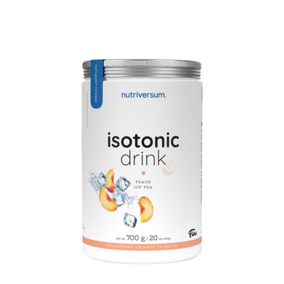 Izotóniás italpor, Nutriversum Isotonic Drink - Flow, 700 g, őszibarackos jegestea íz