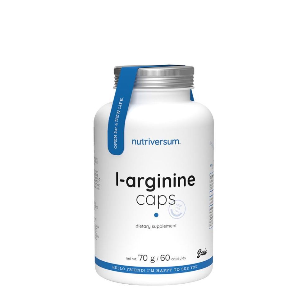 L-arginin kapszula, Nutriversum L-Arginine Caps, 60 kapszula