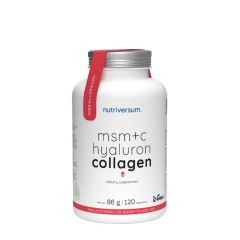 MSM, C-vitamin, hialuronsav és kollagén nőknek, Nutriversum MSM+C Hyaluron Collagen - WOMEN, 120 kapszula