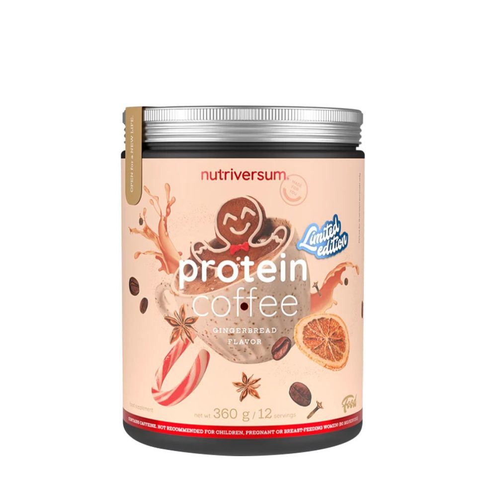 Fehérjés kávéitalpor, Nutriversum Protein Coffee, 360 g, mézeskalács íz