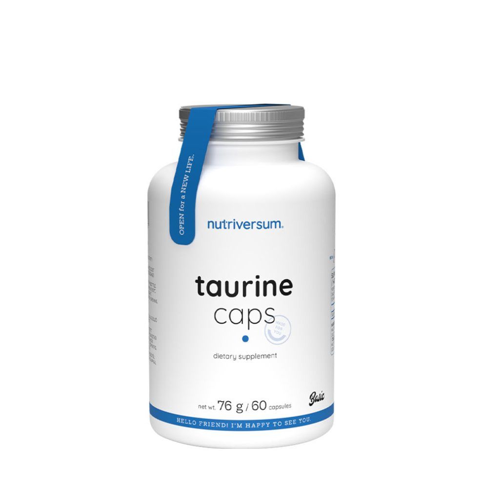 Taurin kapszula, Nutriversum Taurine Caps - BASIC, 60 kapszula, ízesítetlen íz