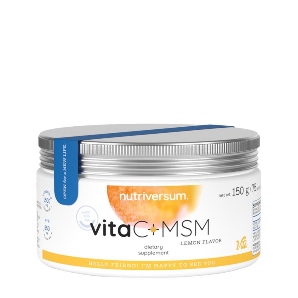 C-vitamin MSM-mel, Nutriversum Vita C+MSM - VITA, 150 g, ízesítetlen íz