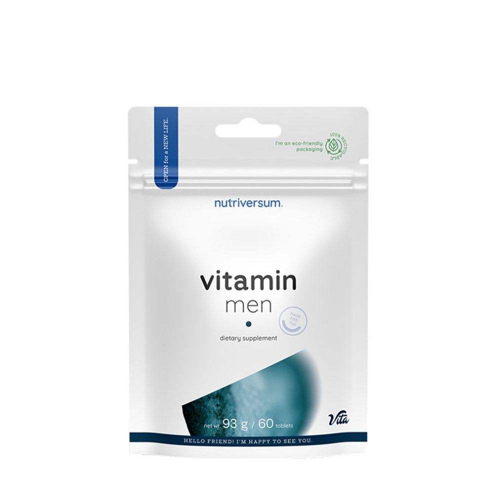 Férfi multivitamin, Nutriversum Vitamin Men, 60 tabletta