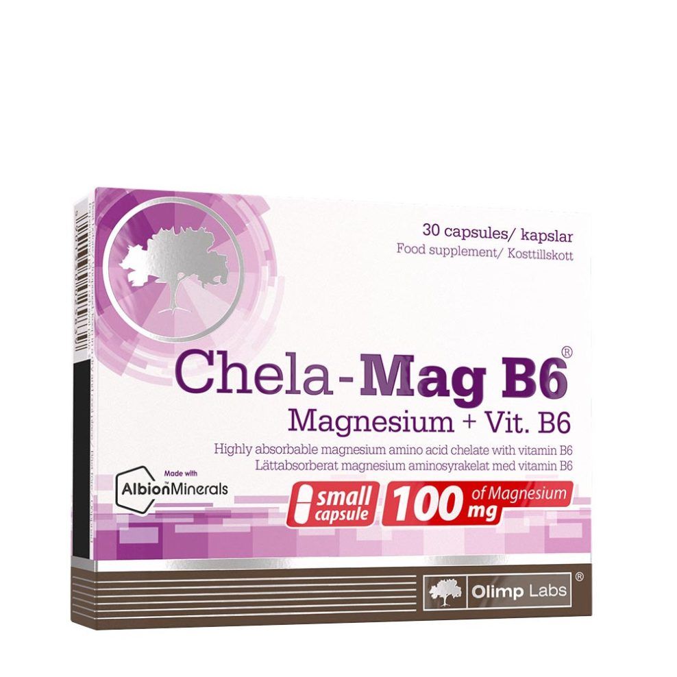 Magnézium B6-vitaminnal, Olimp Labs Chela-mag B6, 30 kapszula