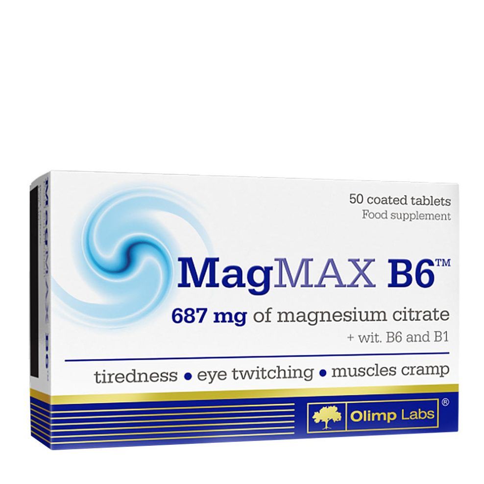Magnézium B6-vitaminnal, Olimp Labs MagMAX B6, 50 tabletta