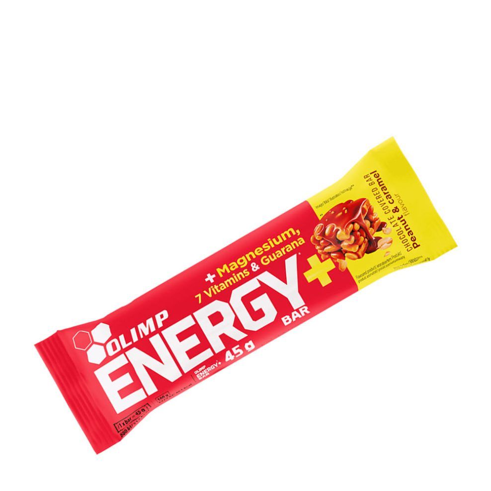 Energia szelet, Olimp Sport Energy+ Bar, 45 g, mogyoró-karamell íz