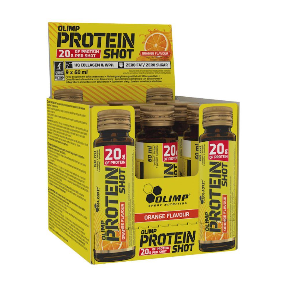 Fehérje shot, Olimp Sport Protein Shot, 9 x 60 ml, narancs íz