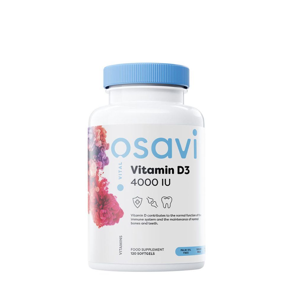 D3-vitamin 4000 NE, Osavi Vitamin D3 4000 IU, 120 lágykapszula