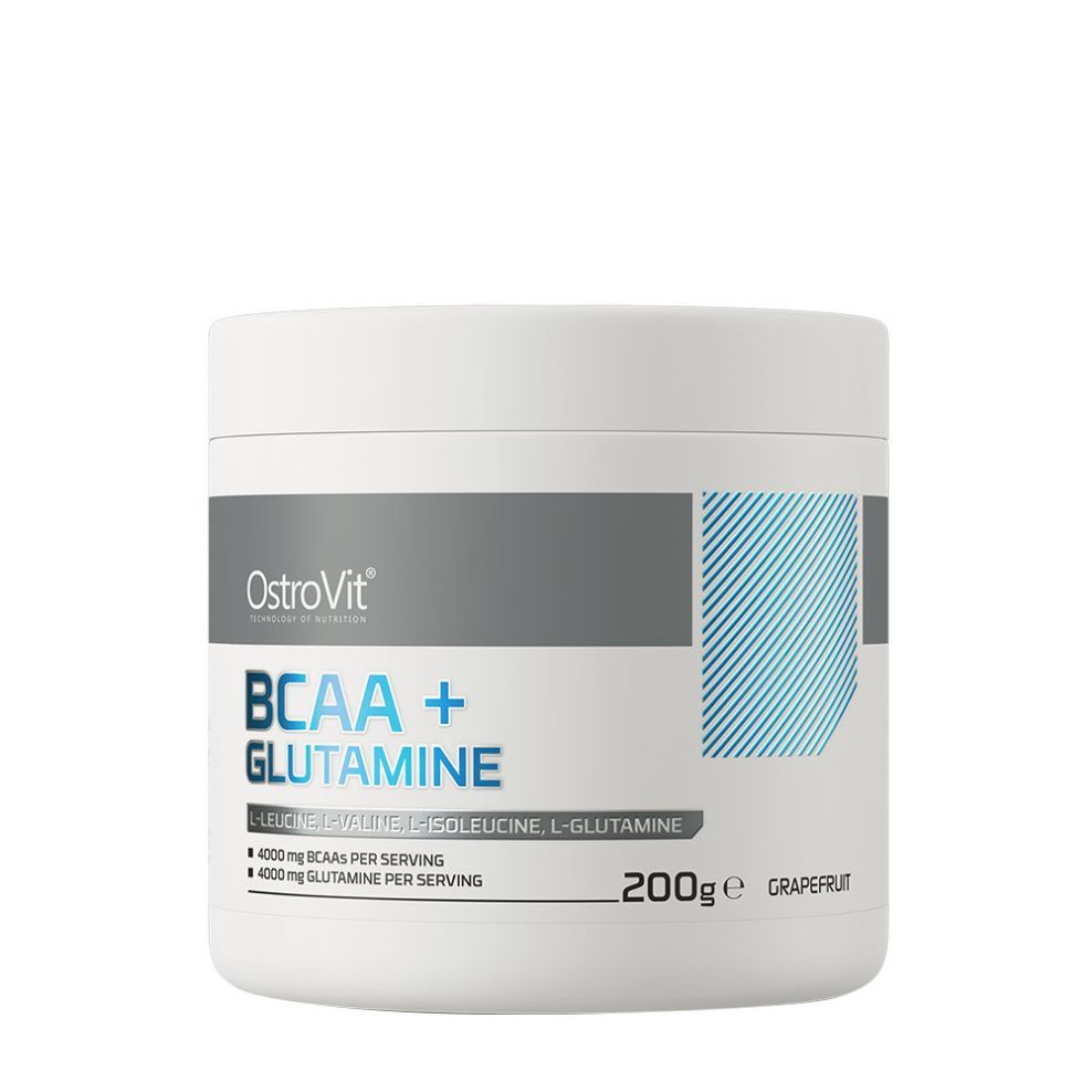 Elágazó láncú aminosavak glutaminnal, OstroVit BCAA + Glutamine, 200 g