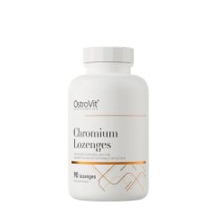 Króm szopogatótabletta, OstroVit Chromium Lozenges, 90 szopogató tabletta, multigyümölcs íz