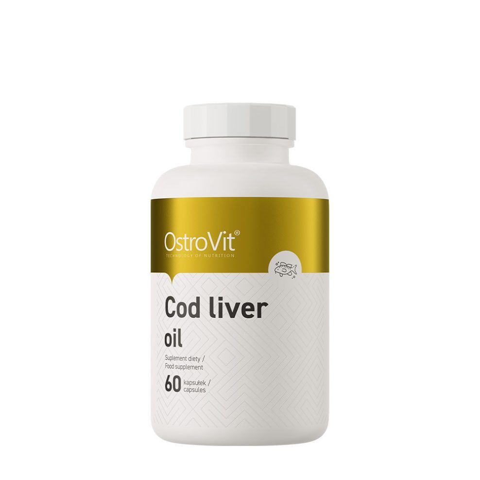 Tőkehalmájolaj, OstroVit COD Liver Oil, 60 kapszula