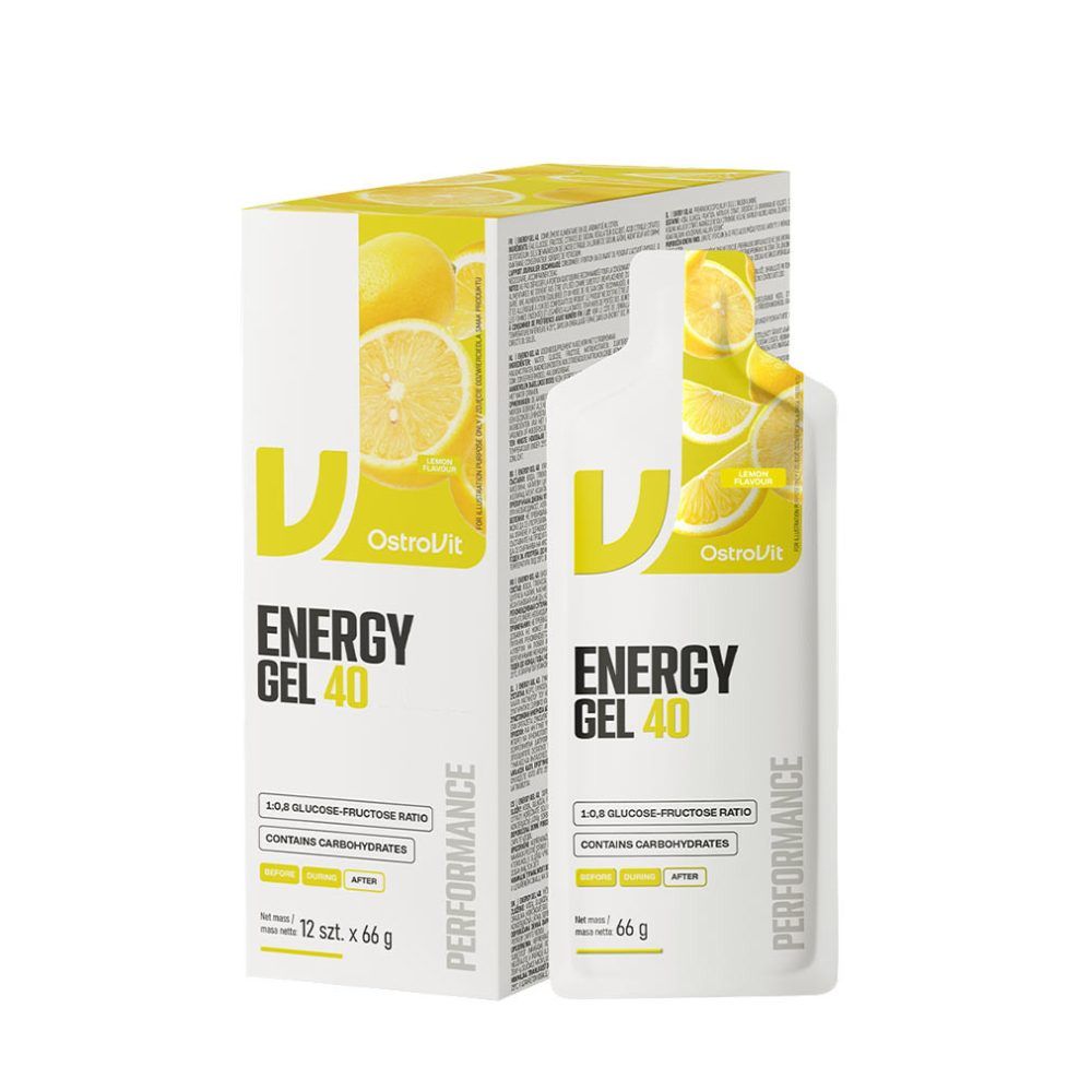 Energiagél 40, OstroVit Energy Gel 40, 12 x 66 g