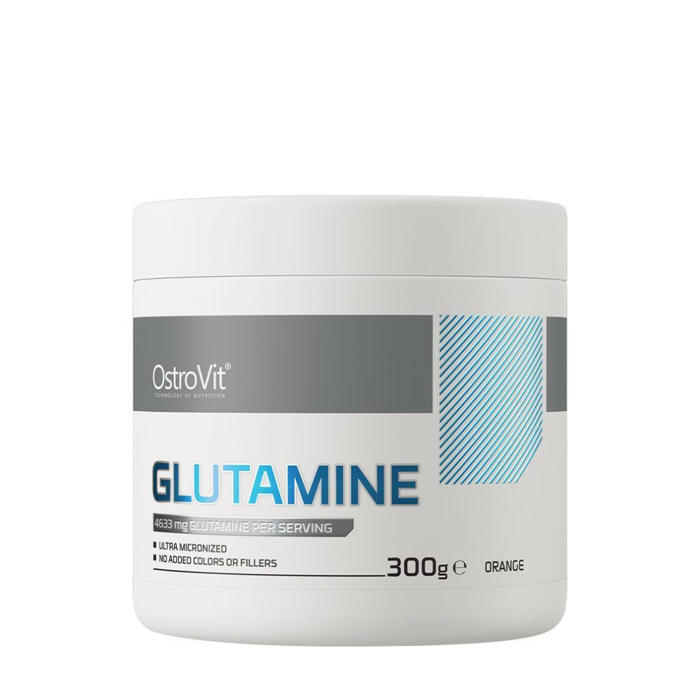 Glutamin por, OstroVit Glutamine Powder, 300 g, narancs íz
