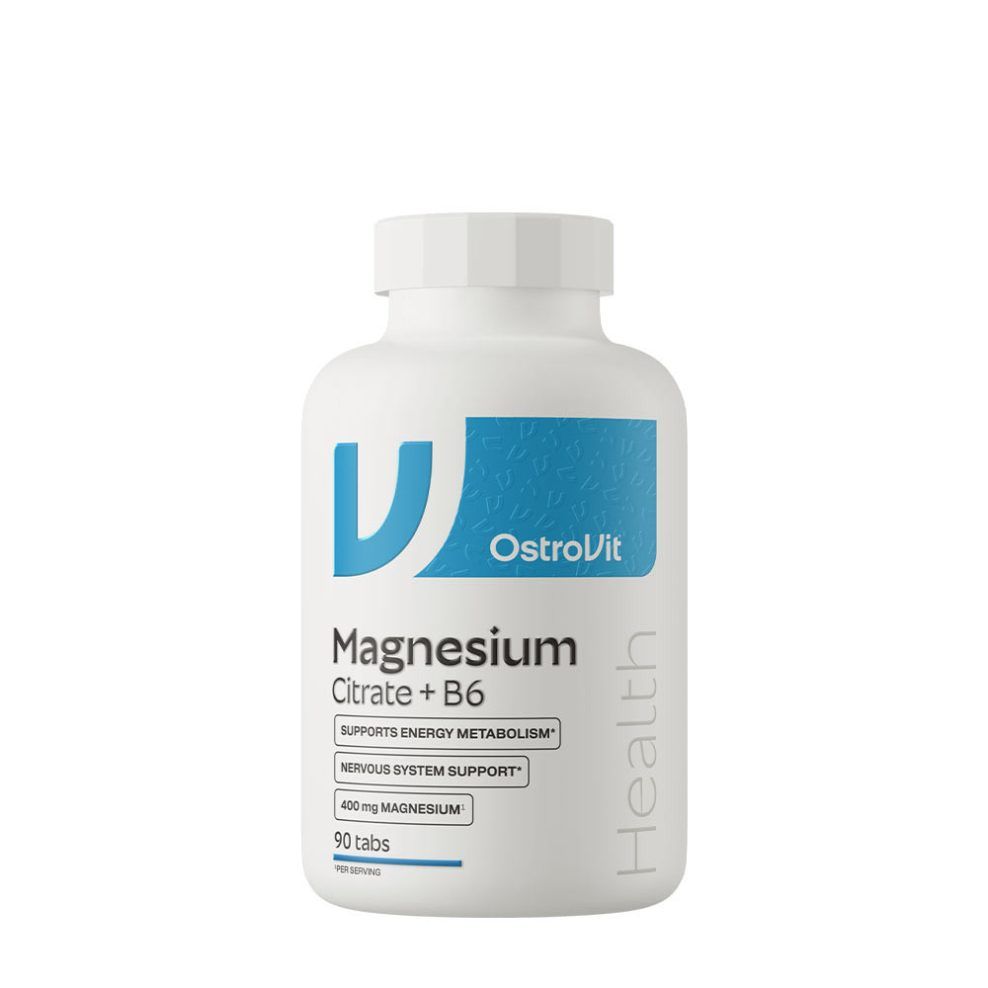 Magnézium-citrát 400 mg B6-vitaminnal, OstroVit Magnesium Citrate 400 mg + B6, 90 tabletta