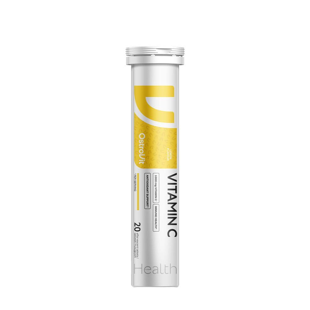 C-vitamin 1000 mg pezsgőtabletta, OstroVit Vitamin C 1000 mg, 20 pezsgőtabletta, citrom íz