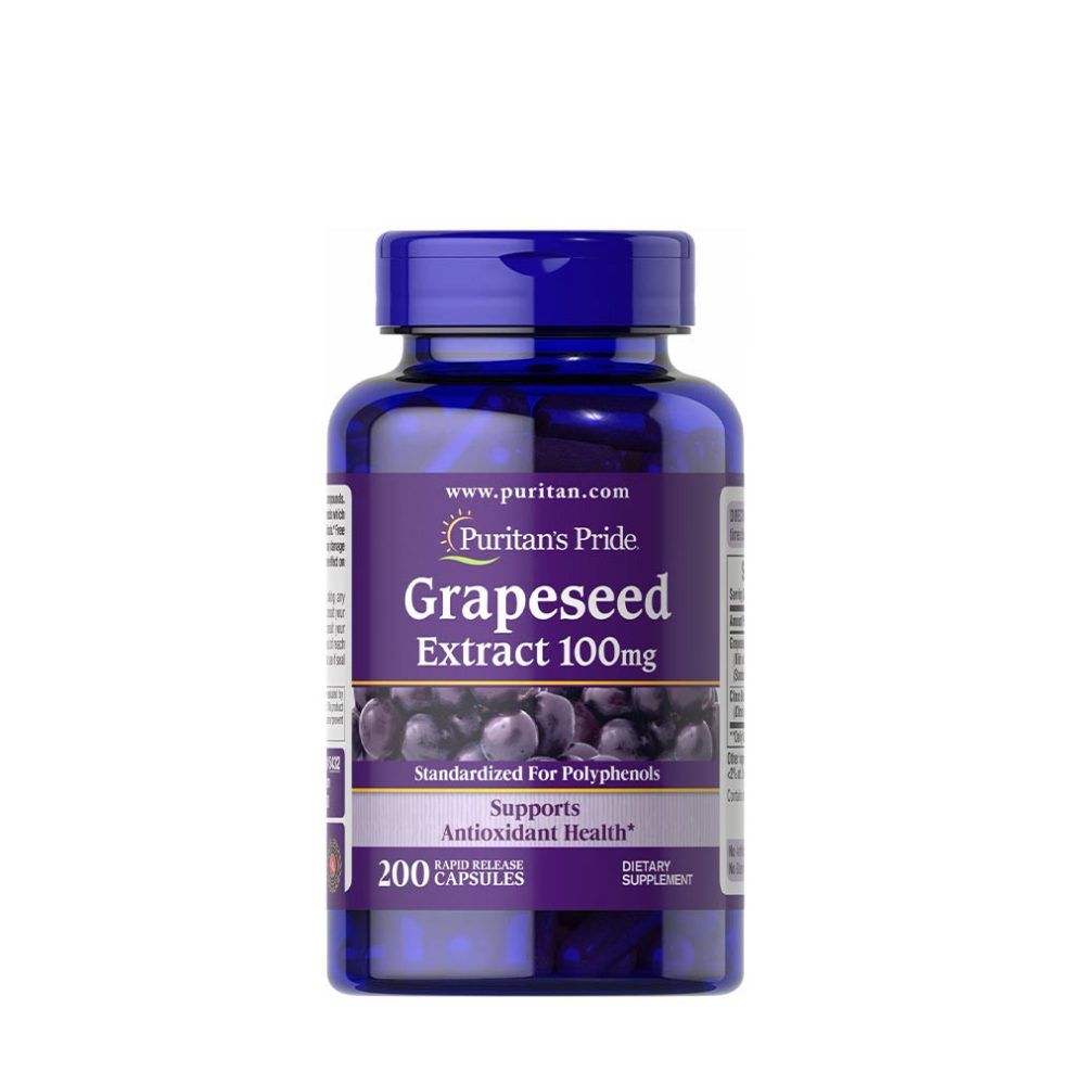 Szőlőmag-kivonat 100 mg, Puritan's Pride Grapeseed Extract 100 mg, 200 kapszula