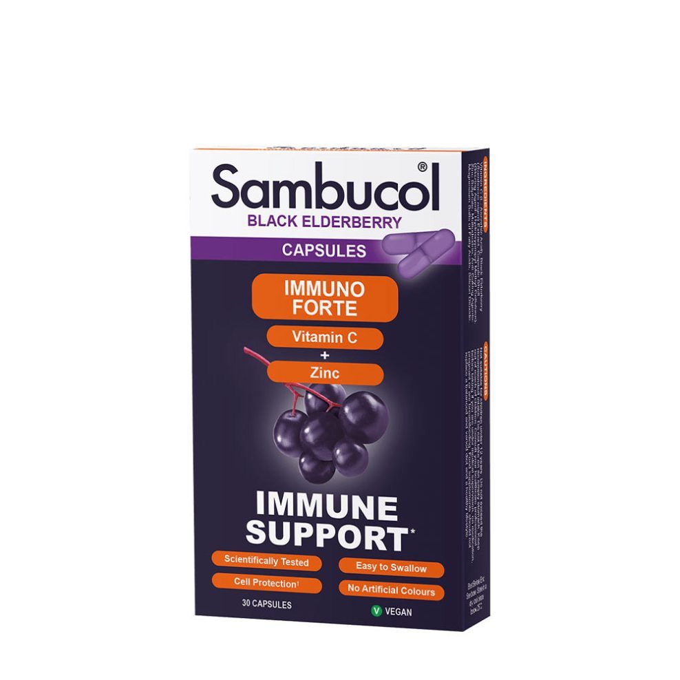 Fekete bodza kapszula, Sambucol Immuno Forte Capsules, 30 kapszula