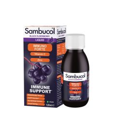 Fekete bodza folyékony kivonat, Sambucol Immuno Forte Liquid, 120 ml, fekete bodza íz