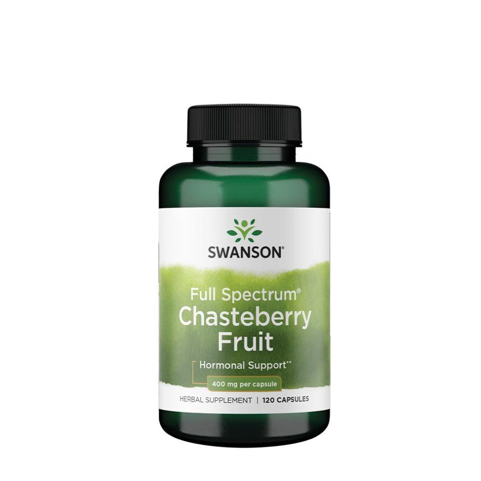 Barátcserje gyümölcs kivonat, Swanson Full Spectrum Chasteberry Fruit, 120 kapszula