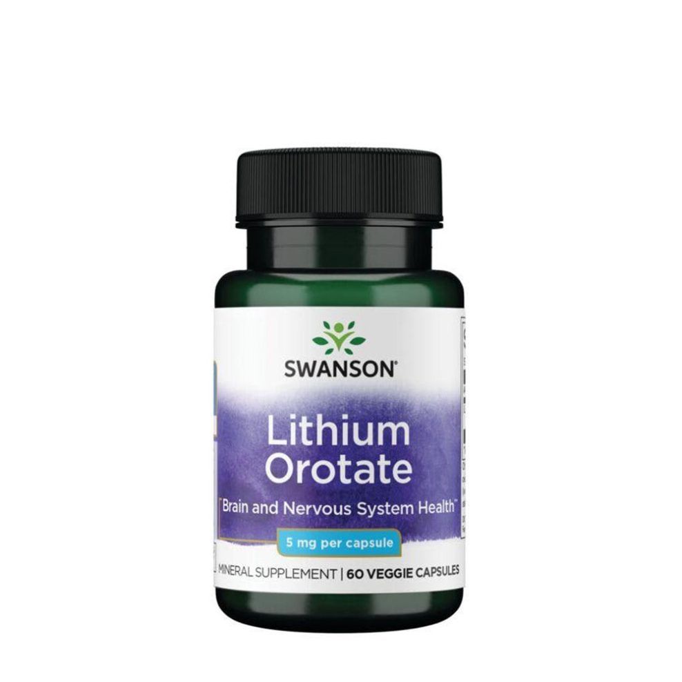 Lítium-orotát, Swanson Lithium Orotate, 60 kapszula