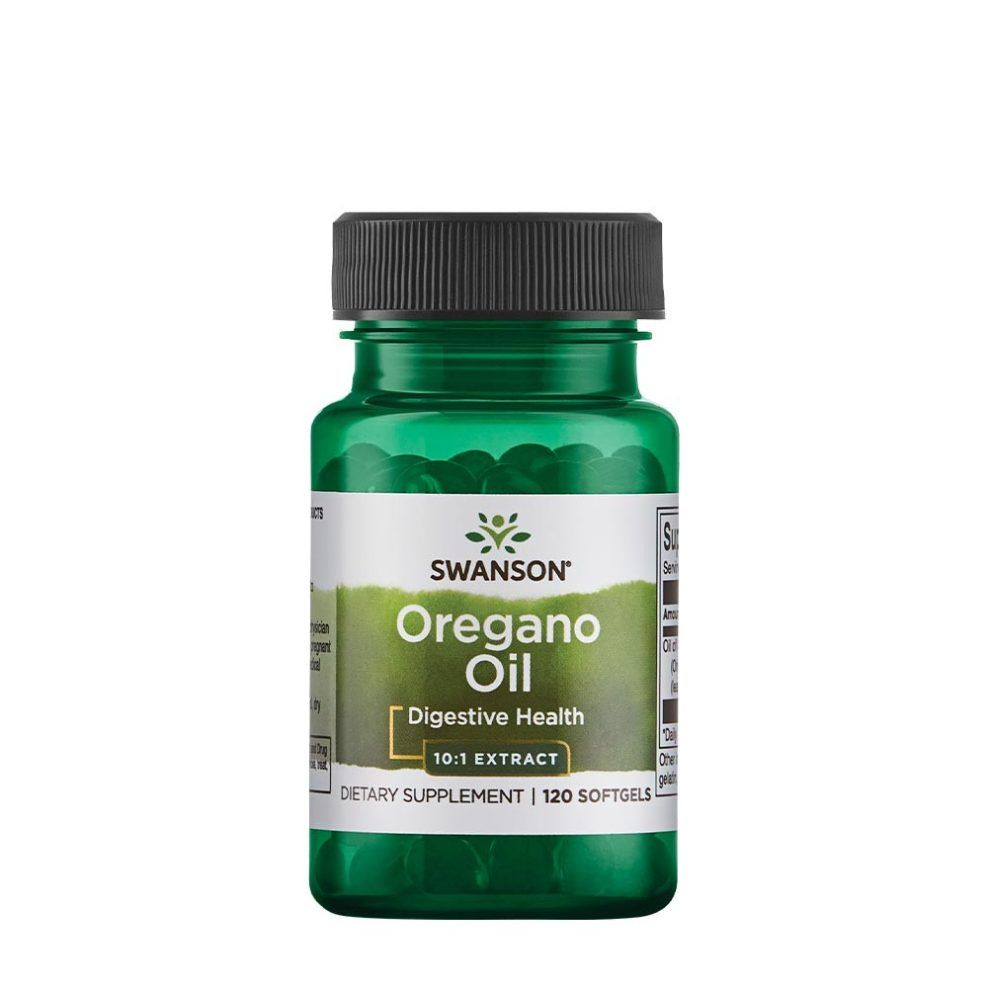 Oregánóolaj 10:1 kivonat, Swanson Oregano Oil 10:1 Extract, 120 lágykapszula