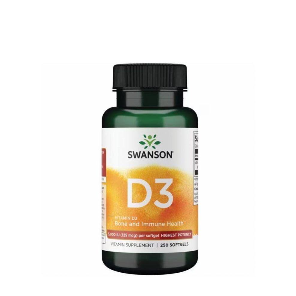 D3-vitamin, Swanson Vitamin D3, 250 lágykapszula