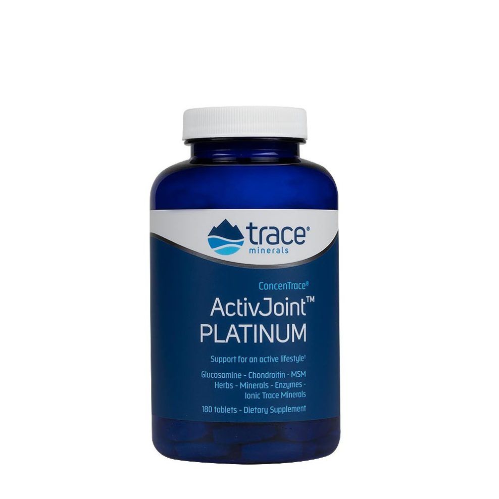 Ízületi összetevőket tartalmazó formula, Trace Minerals ActivJoint Platinum, 180 tabletta