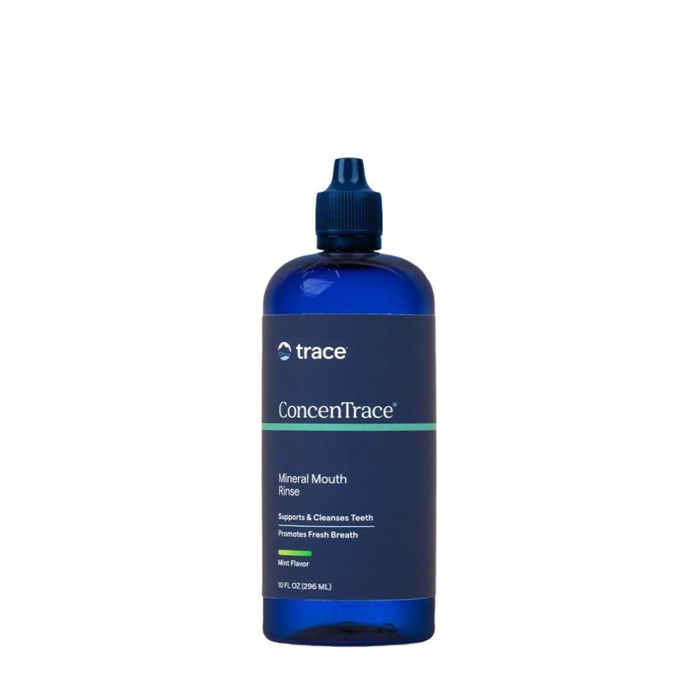 Ásványi anyagos szájöblítő, Trace Minerals ConcenTrace® Mineral Mouth Rinse, 296 ml, menta íz