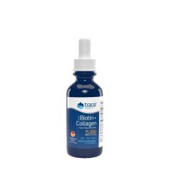 Biotin kollagénnel, Trace Minerals Ionic Biotin + Collagen, 59 ml