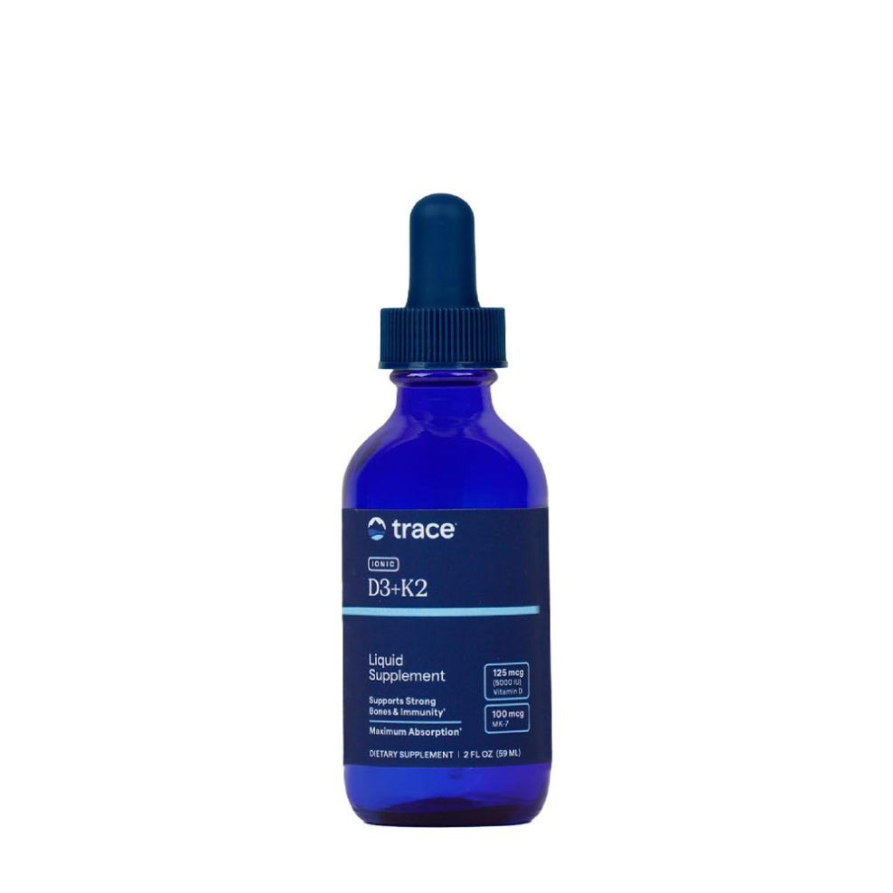 D3- és K2-vitamin, Trace Minerals Ionic Vitamin D3+K2, 59 ml