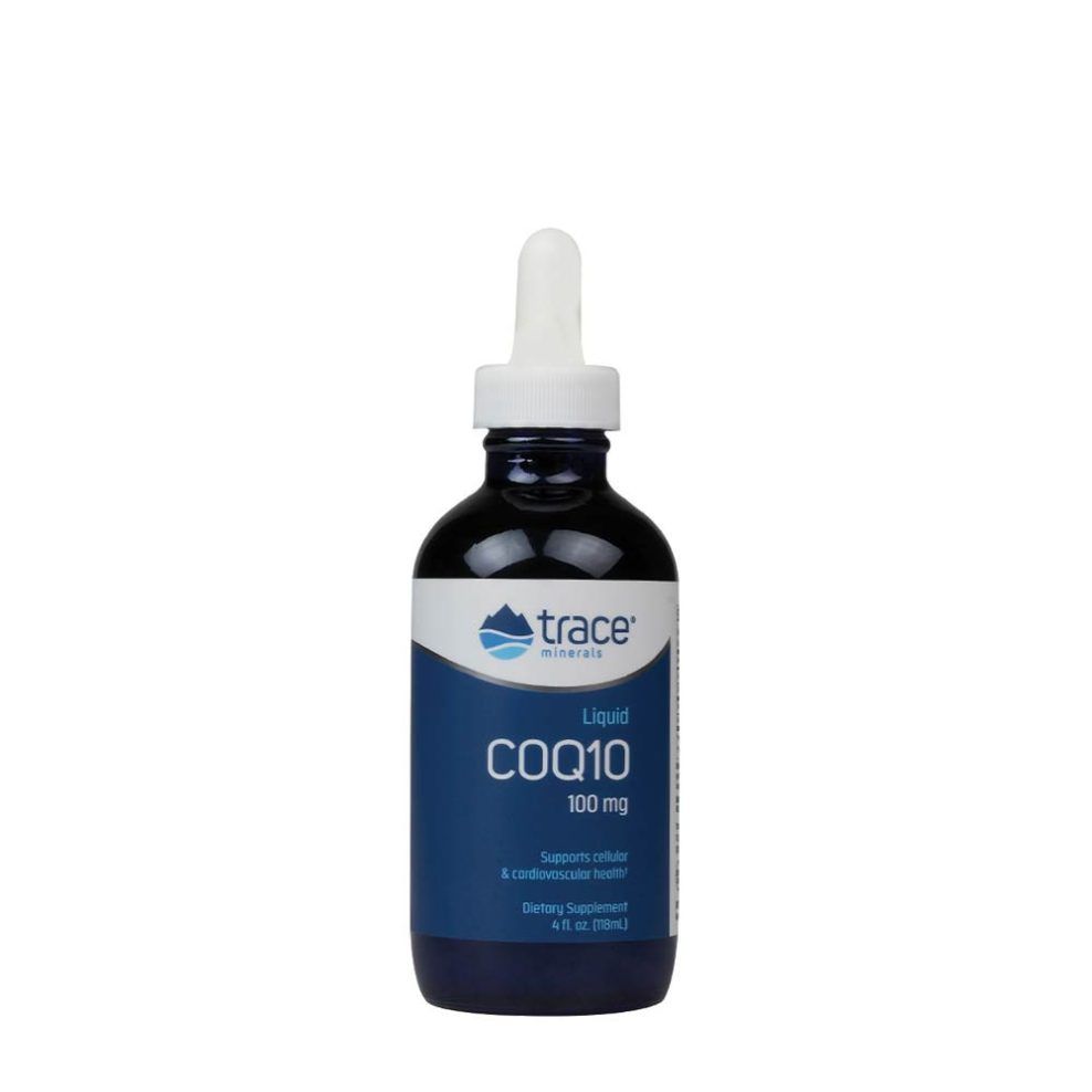 Q10 koenzim 100 mg, Trace Minerals Liquid CoQ10 100 mg, 118 ml