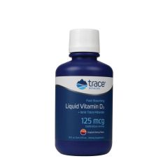 Folyékony D3-vitamin 5000 NE, Trace Minerals Liquid Vitamin D3 5000 IU, 473 ml, trópusi cseresznye íz