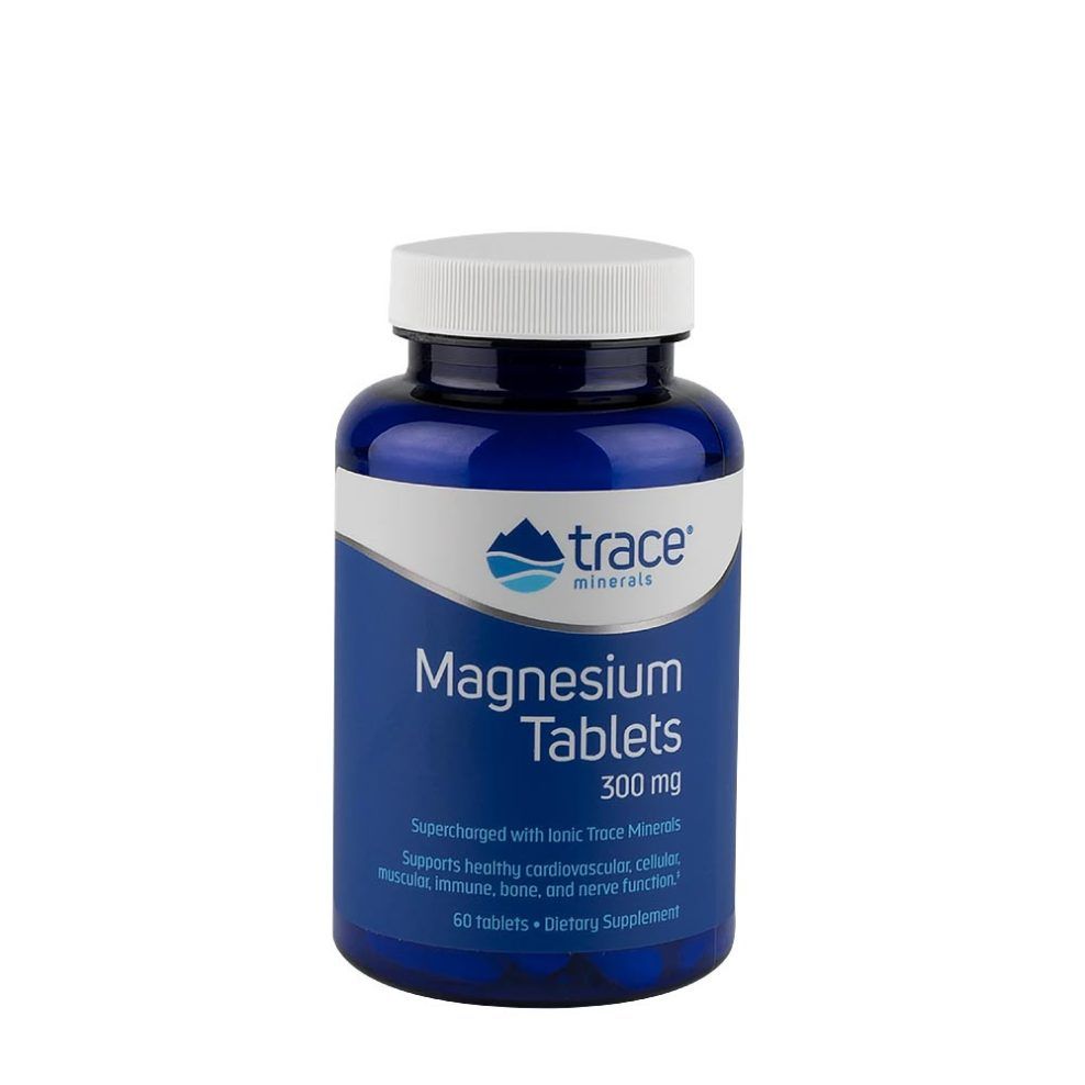 Magnézium 300 mg, Trace Minerals Magnesium Tablets 300 mg, 60 tabletta