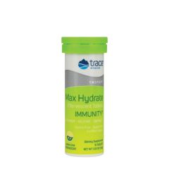 Elektrolit italpor immunitáshoz, Trace Minerals Max-Hydrate Immunity, 10 pezsgőtabletta, citrom-lime íz