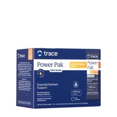 Cukormentes narancs-mangó vitamin- és ásványianyag-italpor, Trace Minerals Power Pak Sugar Free Orange Mango, 30 tasak