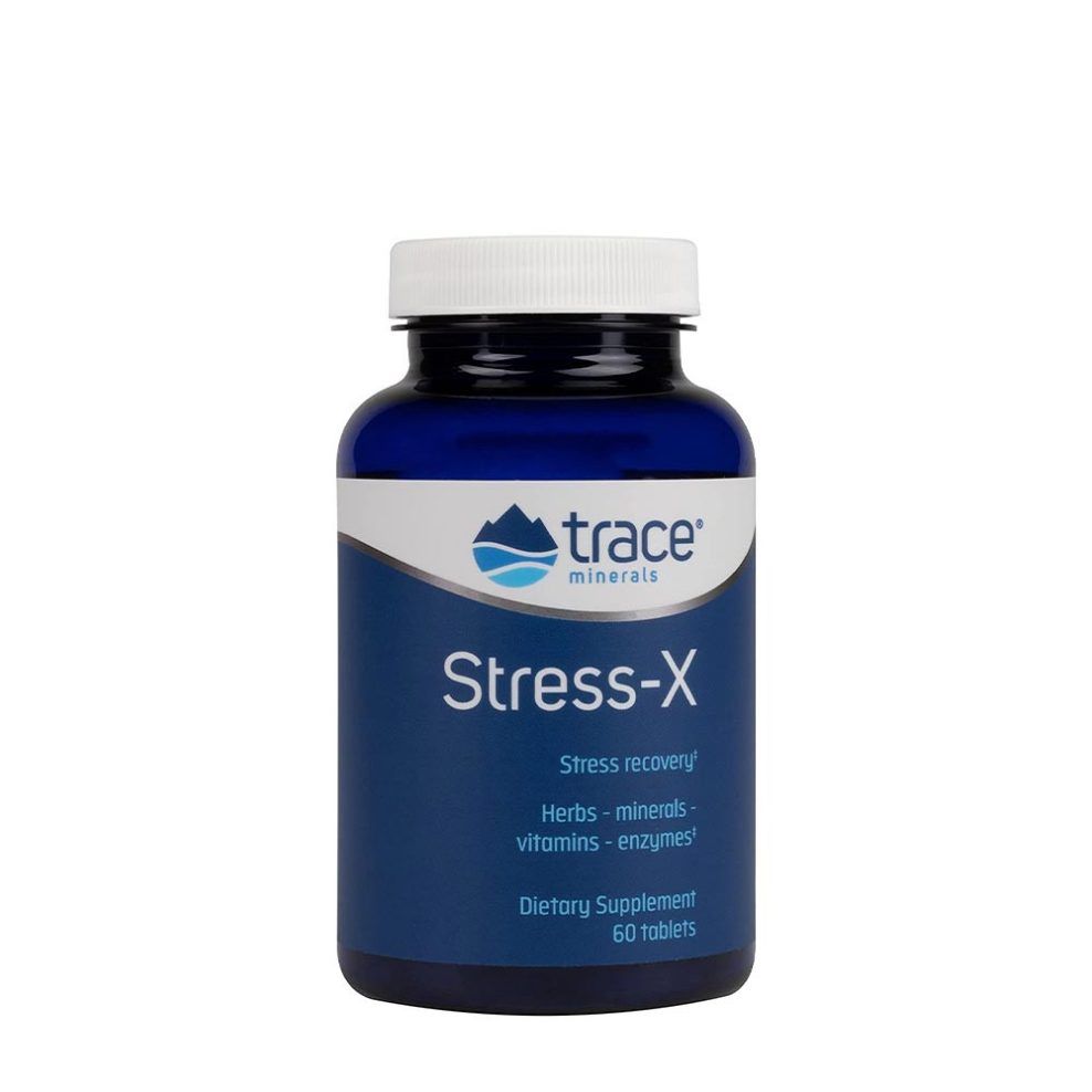 Gyógynövény- és vitaminkomplex, Trace Minerals Stress-X, 60 tabletta