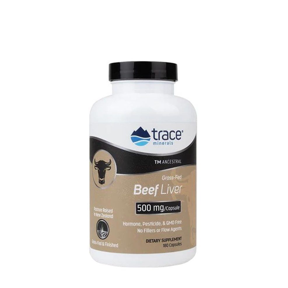 Marhamáj kapszula, Trace Minerals TMAncestral Beef Liver, 180 kapszula
