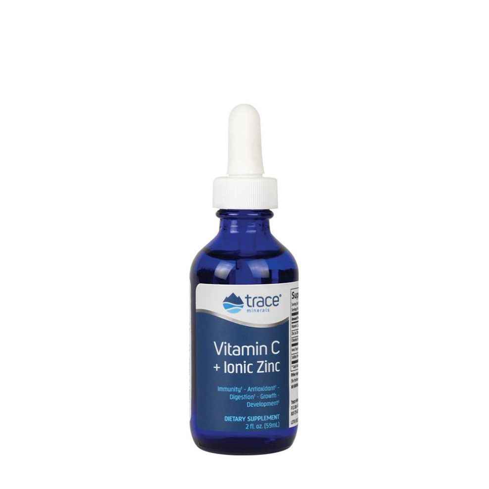 C-vitamin ionos cinkkel, Trace Minerals Vitamin C + Ionic Zinc, 59 ml