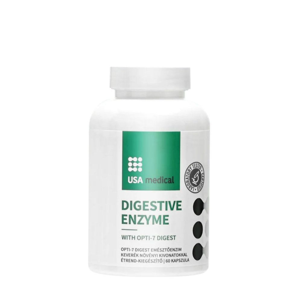Emésztőenzim-komplex, USA medical Digestive Enzyme, 60 kapszula
