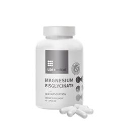 Magnézium-biszglicinát, USA medical Magnesium Bisglycinate, 60 kapszula