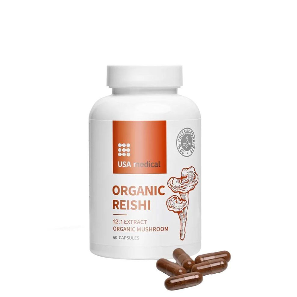 Bio reishi gomba, USA medical Organic Reishi, 60 kapszula